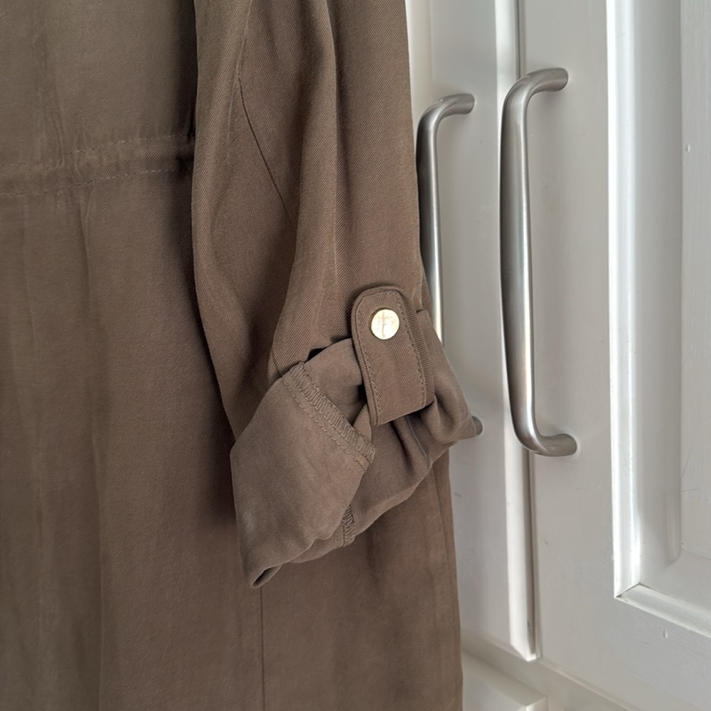 Zara Basics Drawstring Waist Jacket - image 3